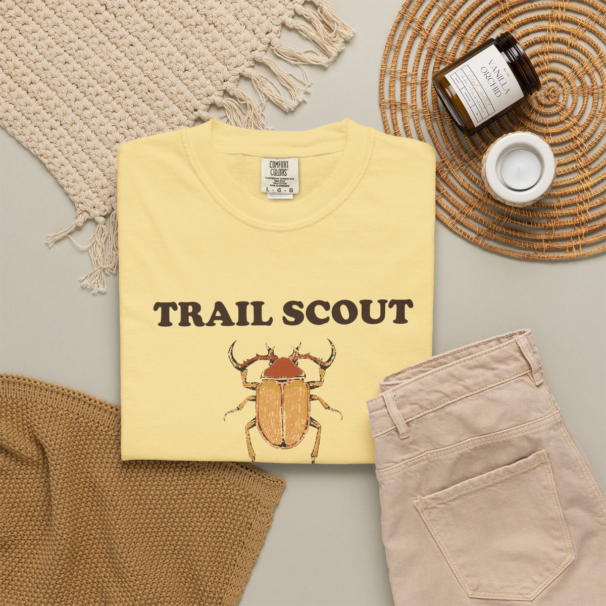 Nature Lover Shirt - Trail Scout Examining Beetle Tracks and Moss Tee