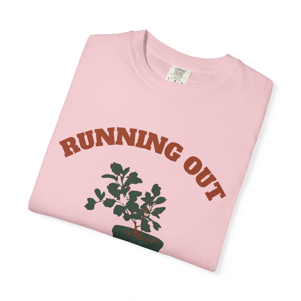 Funny Herb Gardener Shirt - Running Out of Thyme Pun Tee for Gardeners