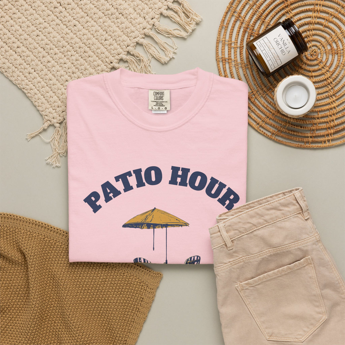 Beach Bar Goers Shirt - Patio Hour Citrus Slice and Chilled Rim Tee