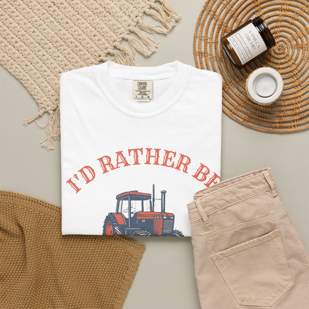 Country Life Shirt - I'd Rather Be Stuck Behind a Tractor Tee