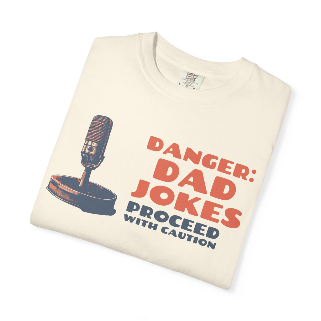 Dad Jokes Caution Shirt - Danger: Dad Jokes Proceed with Caution