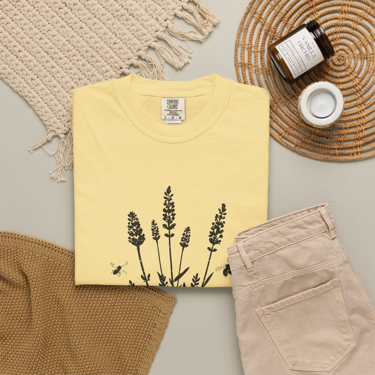 Lavender and Bees Shirt Home Gardener Summer Tee