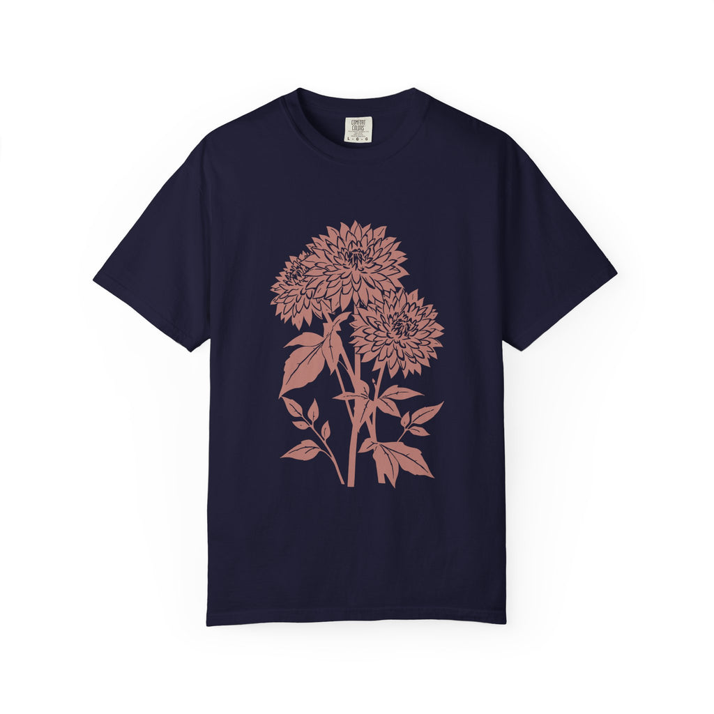 Botanical Illustration Fall Shirt - Dahlia Season Tee