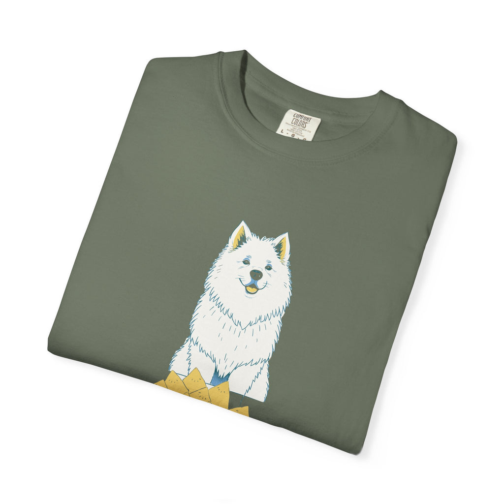 Funny The Samoyed Smells Samosas from Three Rooms Away Shirt