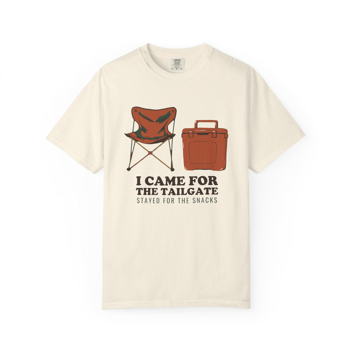 Tailgate Snacks Tee - Retro Camping Chair Cooler Graphic