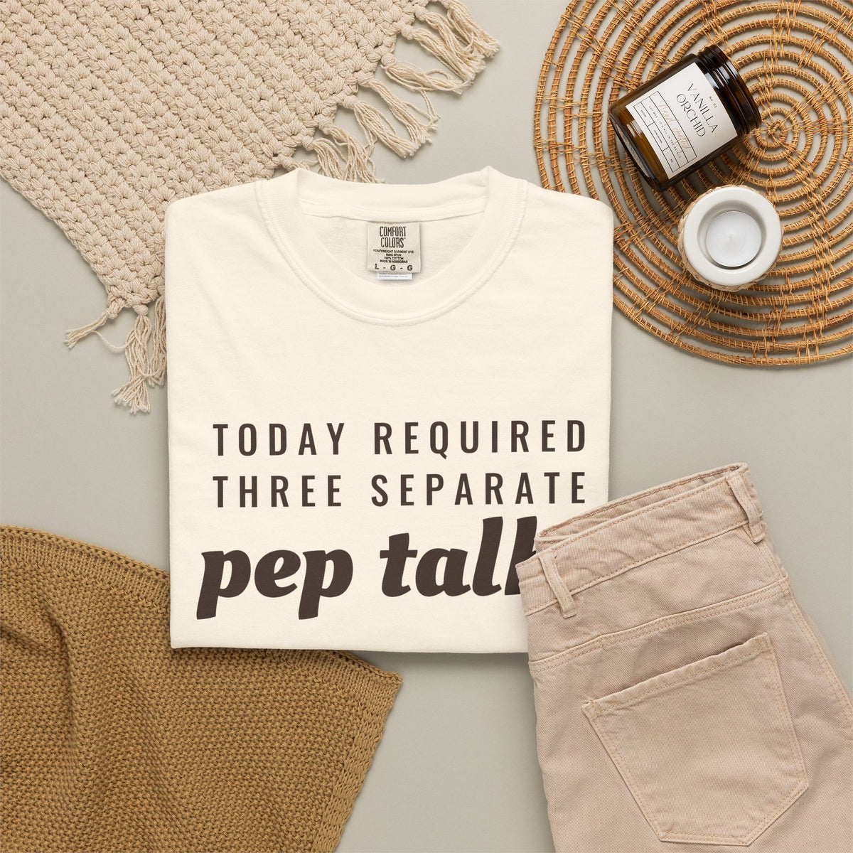 Parent Gift Shirt - Today Required Three Separate Pep Talks Tee