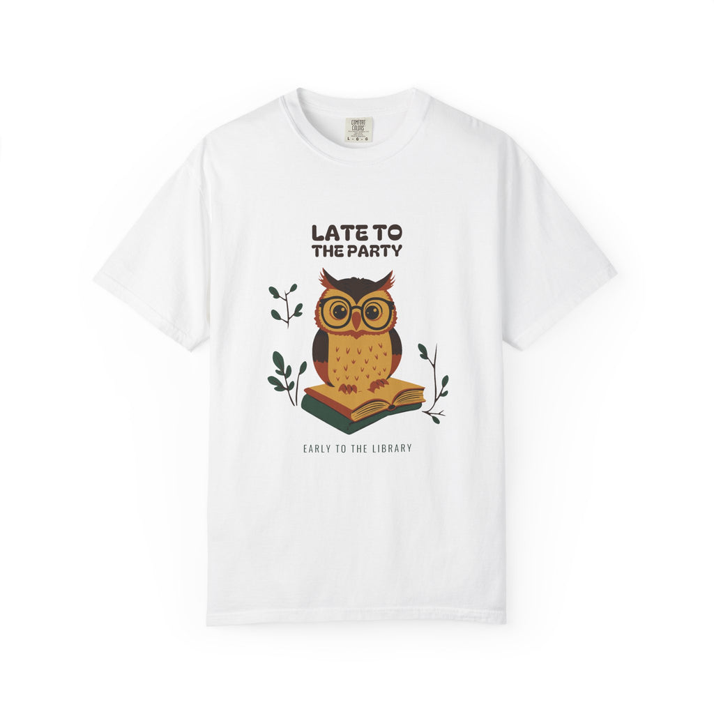 Book Lover Fall Shirt - Late to the Party Early to the Library Tee