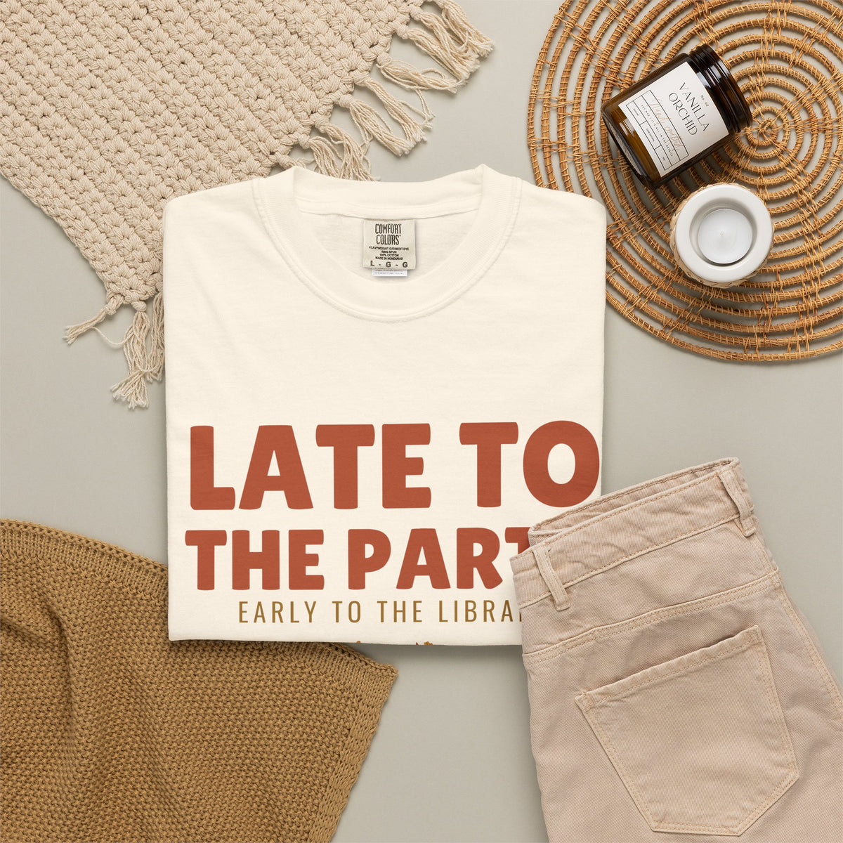 Book Lover Shirt - Late to the Party Early to the Library Tee