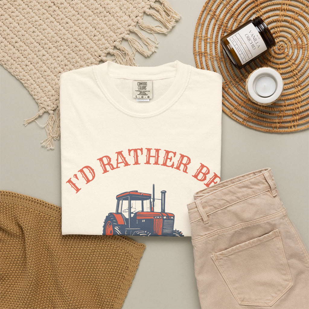 Country Life Shirt - I'd Rather Be Stuck Behind a Tractor Tee