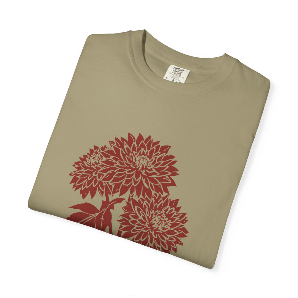 Botanical Illustration Fall Shirt - Dahlia Season Tee