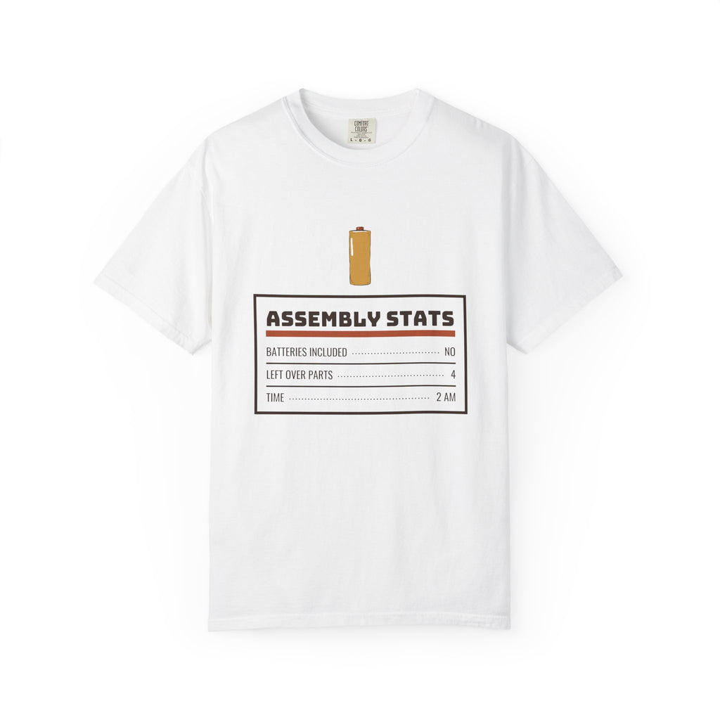 Men's Dad Christmas Shirt - Assembly Stats Storybook Art Tee