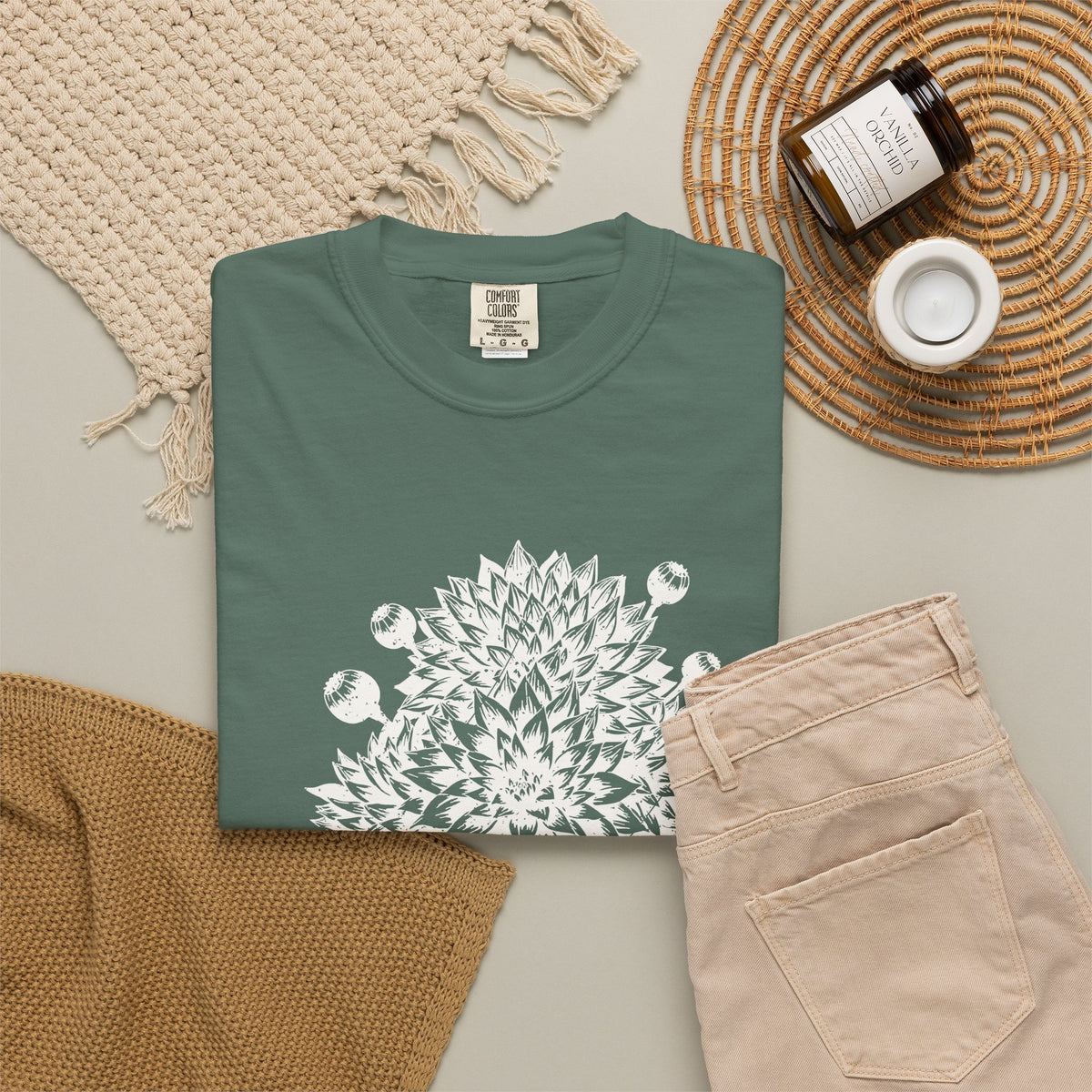 Dahlia Season Shirt Botanical Print Fan Fall Tee