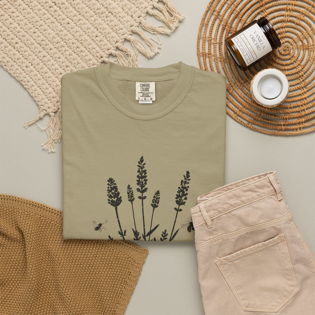 Lavender and Bees Shirt Home Gardener Summer Tee