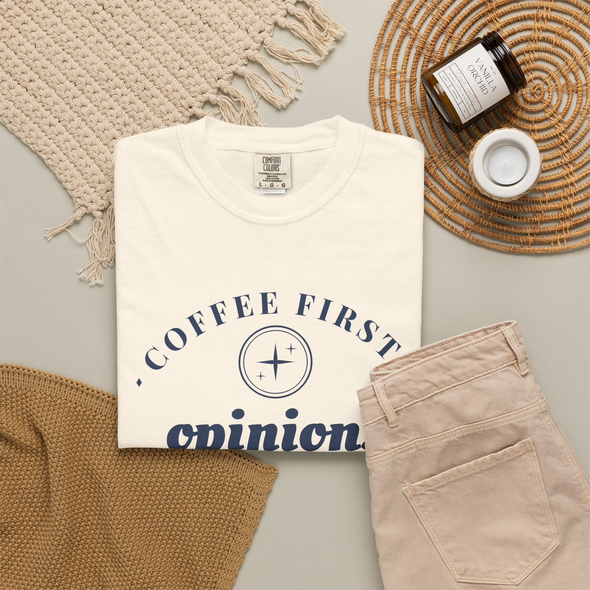 Coffee Lover Gift Shirt - Coffee First. Opinions After. Tee