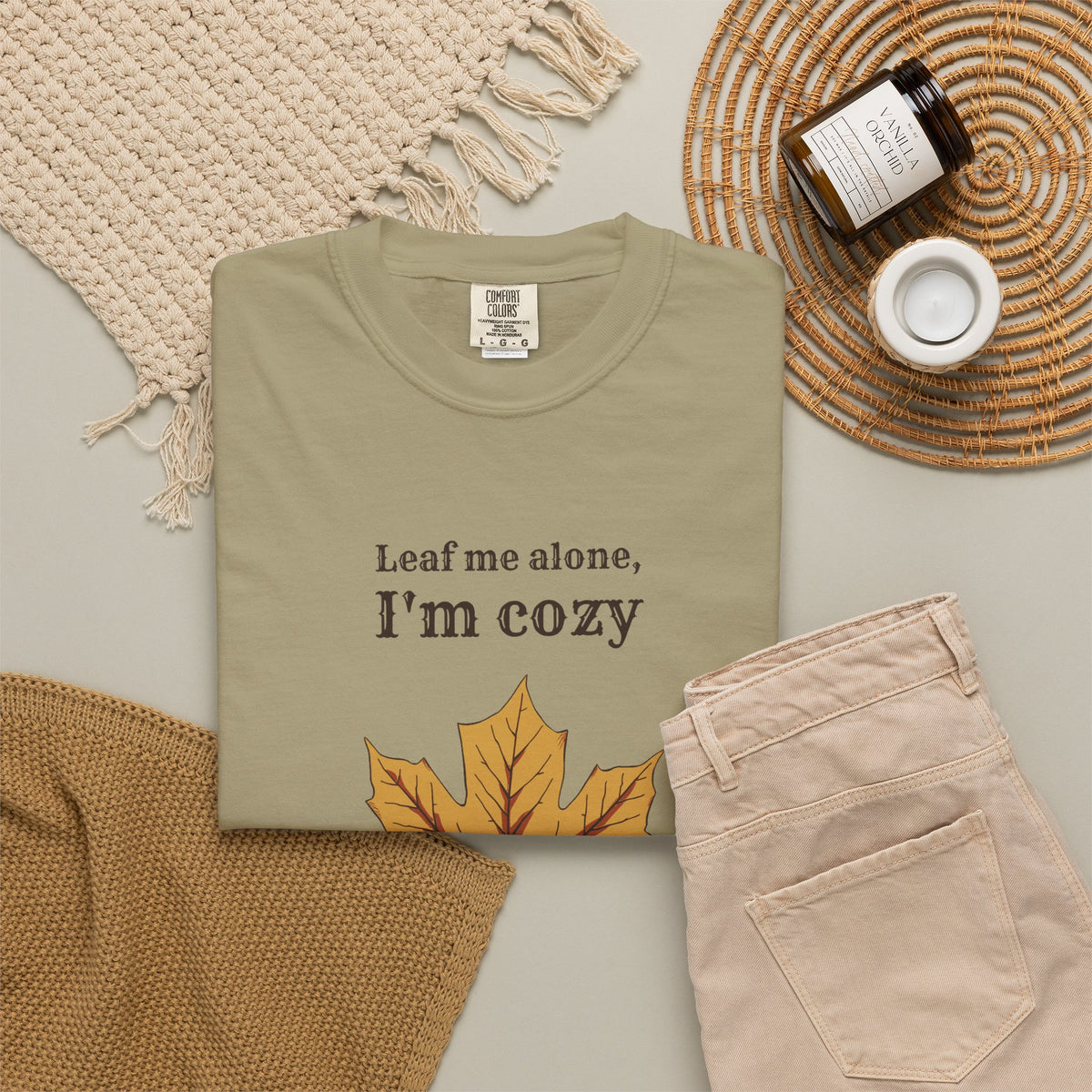 Fall Lover Shirt - Leaf Me Alone I'm Cozy Tee