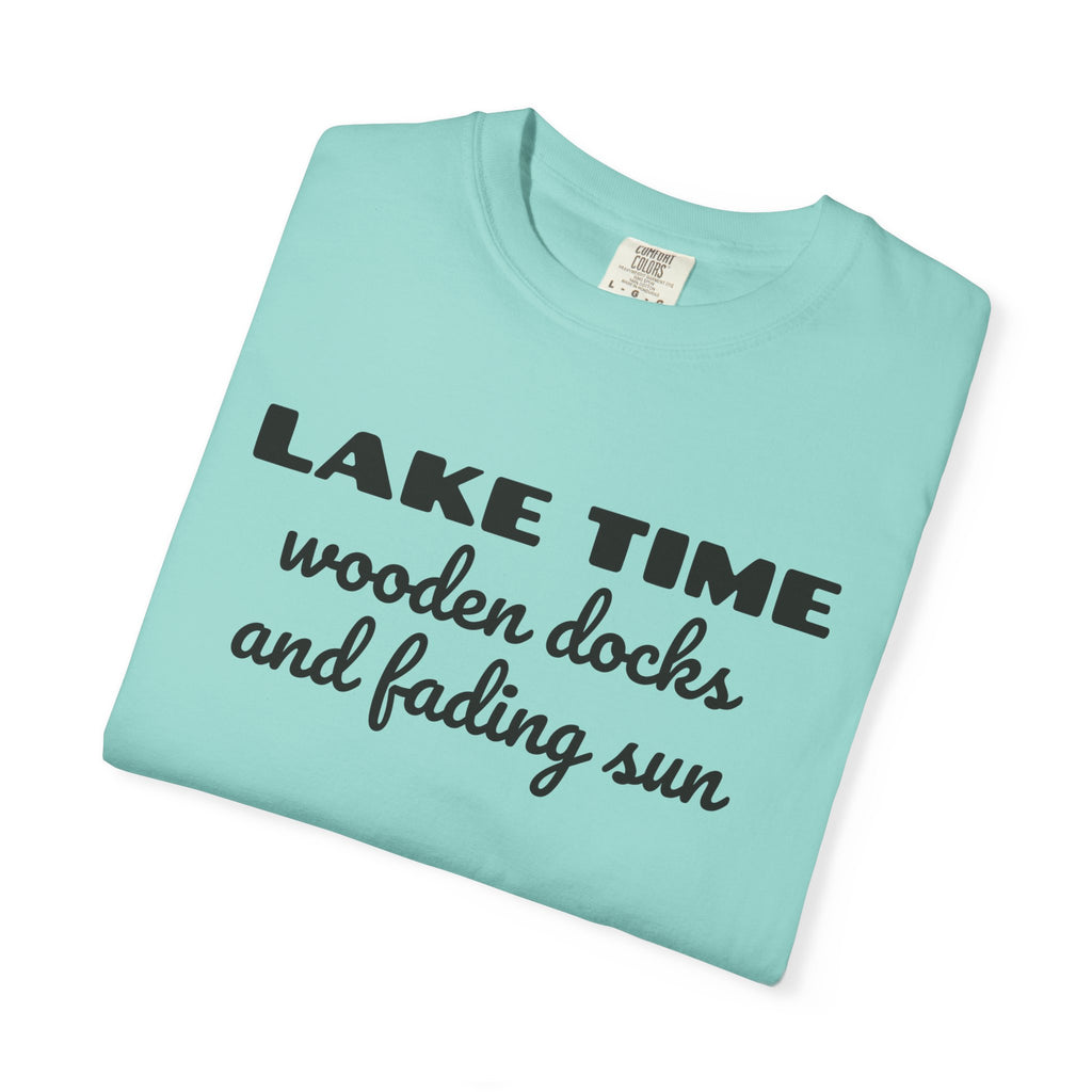 Lake Life Family Shirt - Lake Time Wooden Docks and Fading Sun