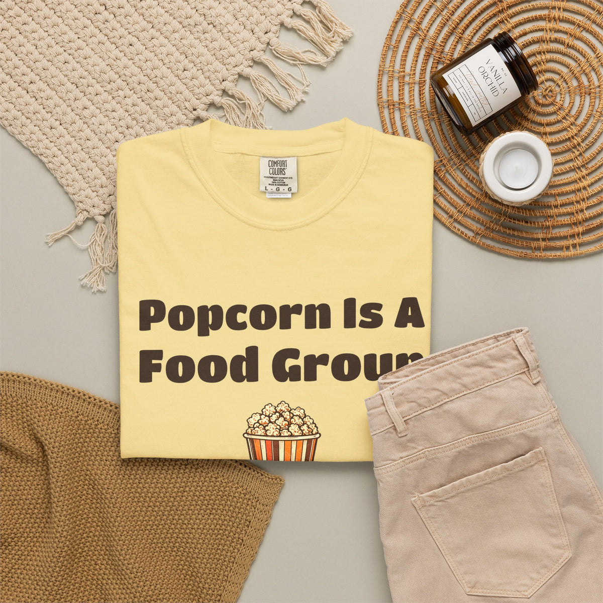 Snack Lover Shirt - Popcorn is a Food Group Tee