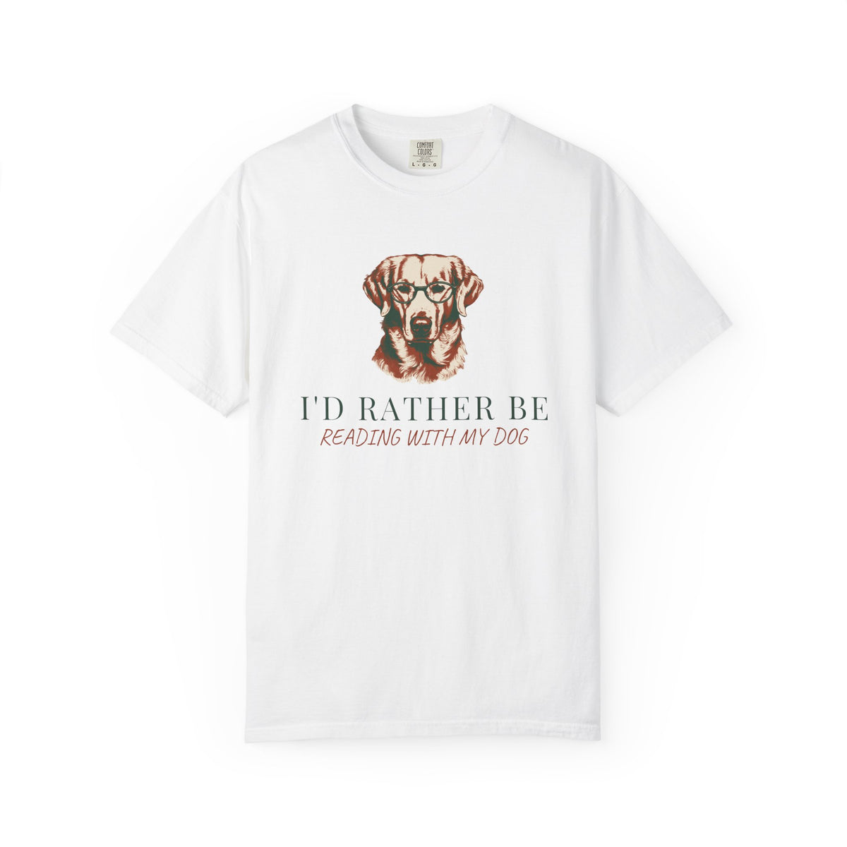 Dog And Book Lover Shirt - I'd Rather Be Reading with My Dog Tee