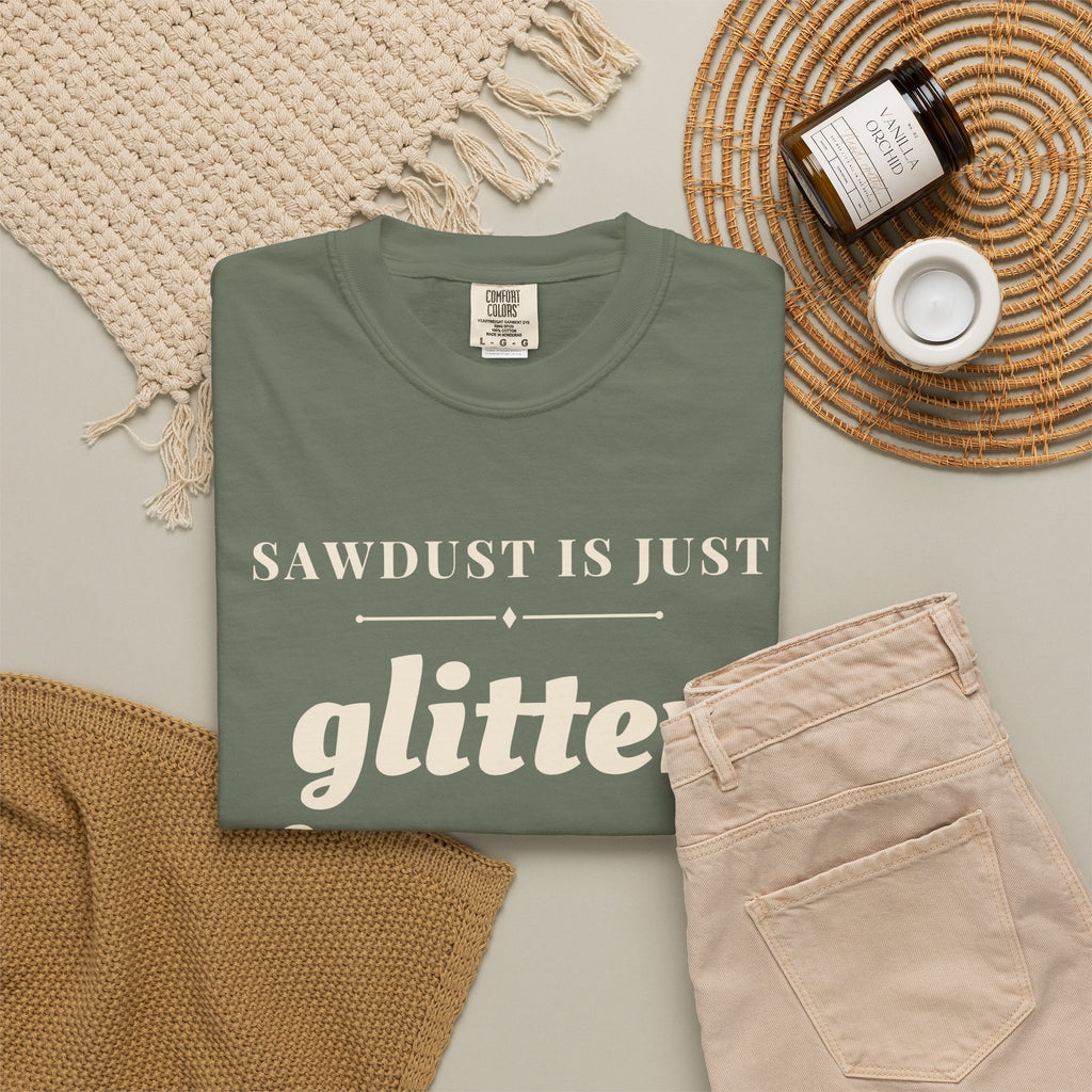 Funny Sawdust is Just Glitter for Men Shirt - Woodworker Dad Gift