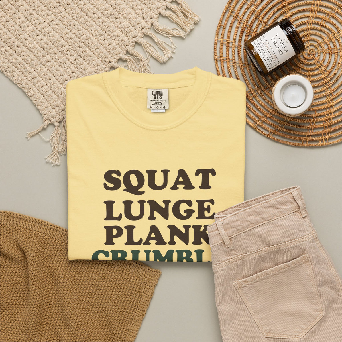 Squat Lunge Plank Crumble Shirt Fitness Struggler Tee