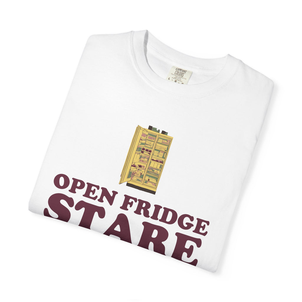 Funny Snack Lover Shirt - Open Fridge Stare Close Fridge Repeat