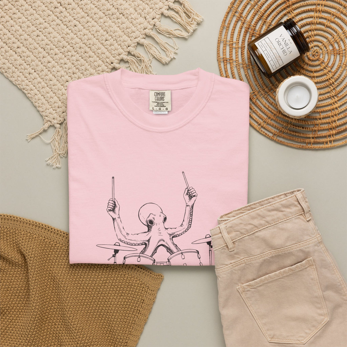 Octopus Drummer Shirt Guitarist Tee