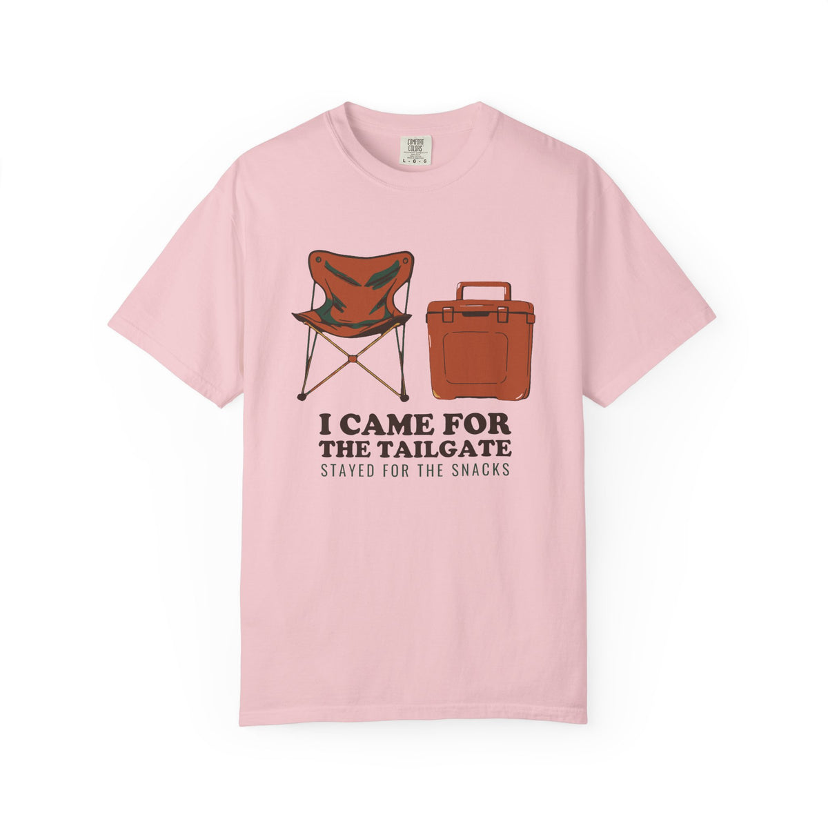 Tailgate Snacks Tee - Retro Camping Chair Cooler Graphic