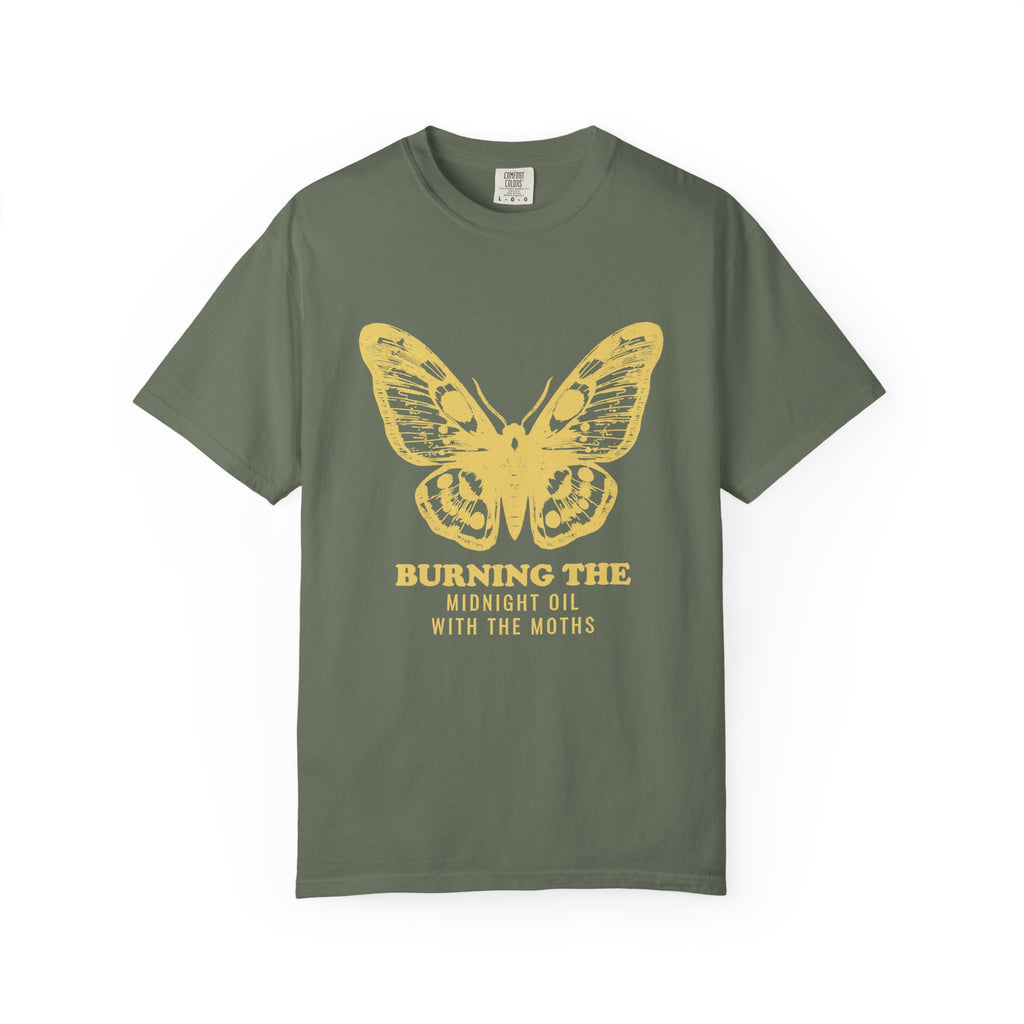 Night Owl Gift Shirt - Burning the Midnight Oil with the Moths Tee