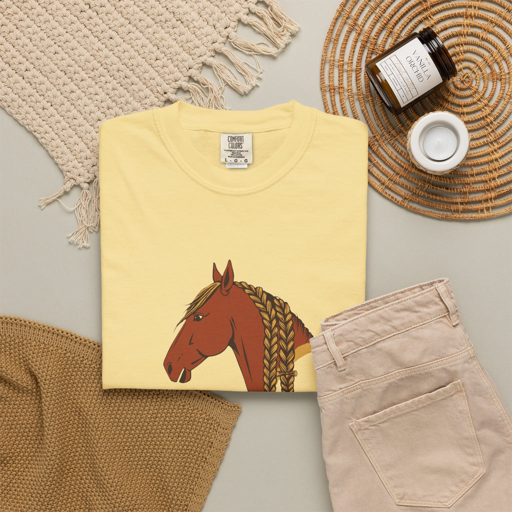 Women's Horse Braiding Shirt - Braiding a Mane Builds More Patience