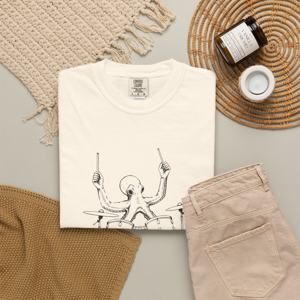 Octopus Drummer Shirt Guitarist Tee