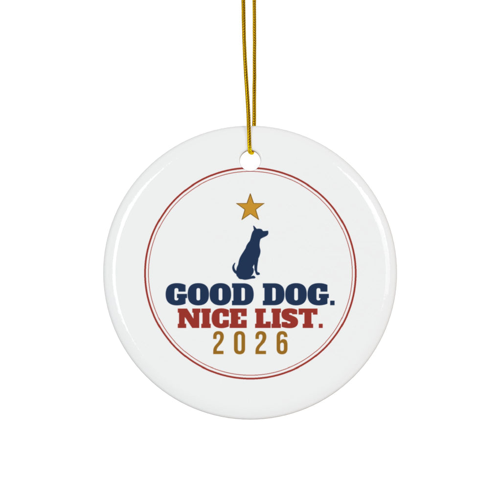 Good Dog Nice List Ornament 3-Pack - Dog Christmas