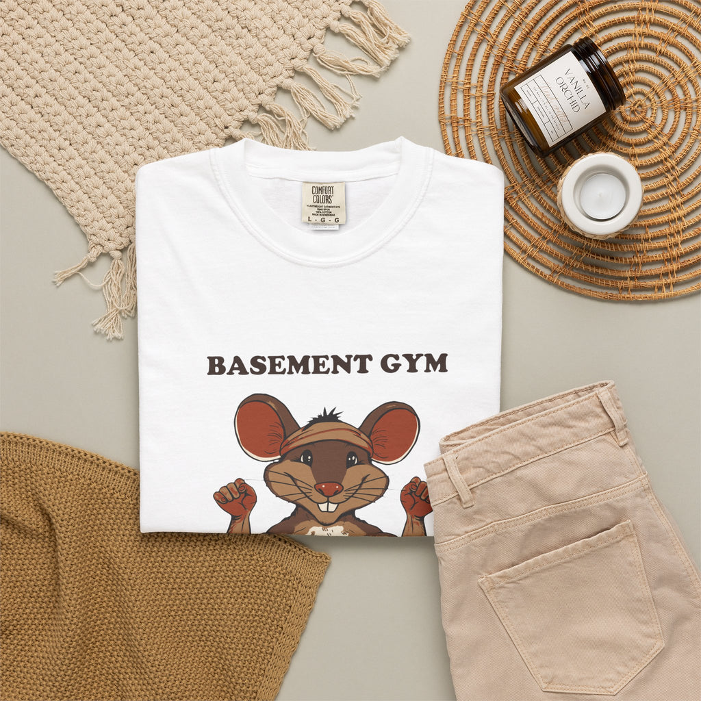 Gym Shirt - Basement Gym Chalk Dust And Barbell Rust Tee