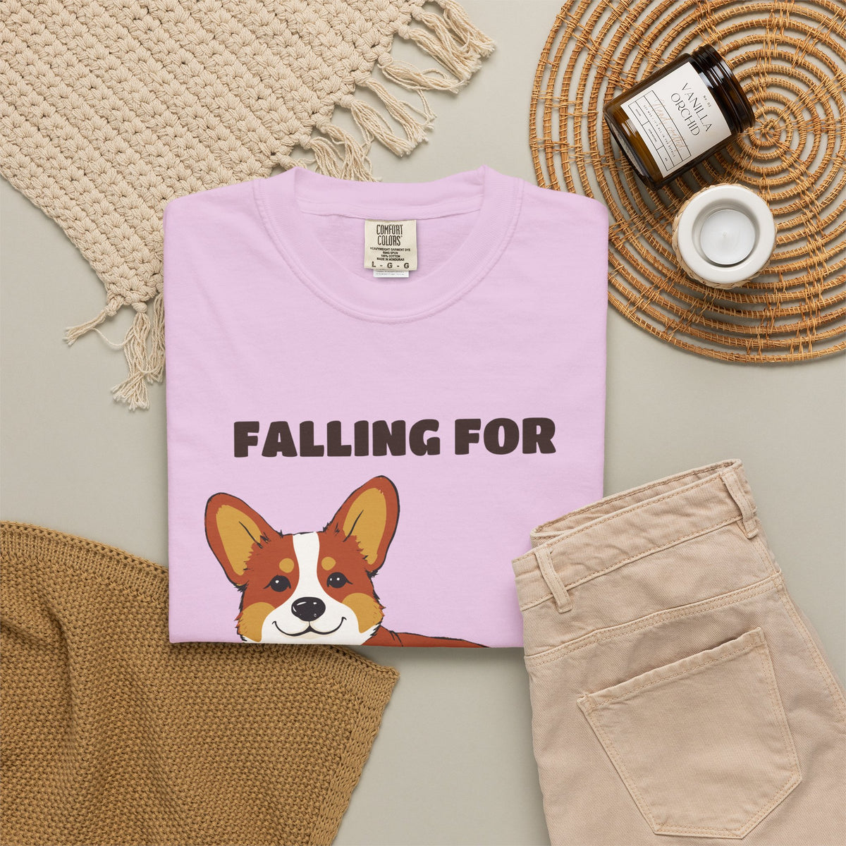 Fall Corgi Shirt - Falling For The Sploot Season Tee