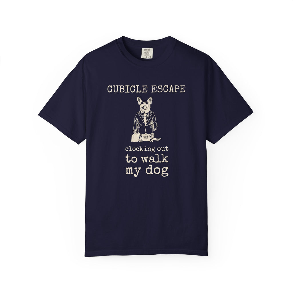 Dog Lover Work Shirt - Cubicle Escape Clocking Out to Walk My Dog