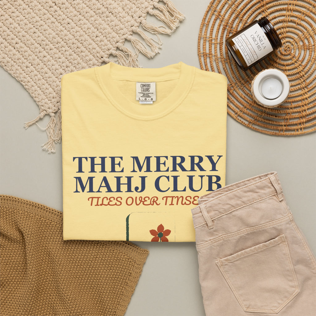 Mahjong Christmas Shirt - The Merry Mahj Club Tiles Over Tinsel