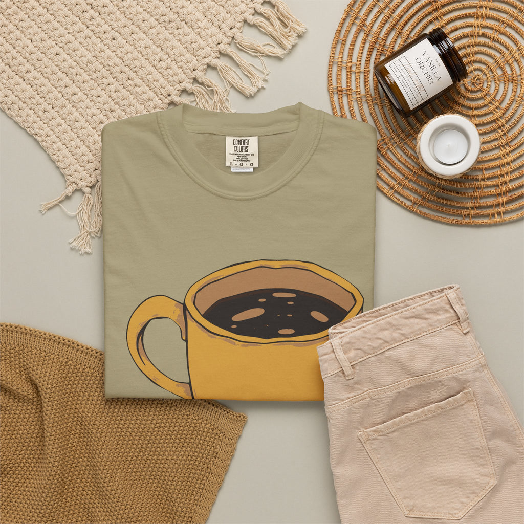 Coffee Lover Shirt - Strong Coffee Quiet Mornings Tee