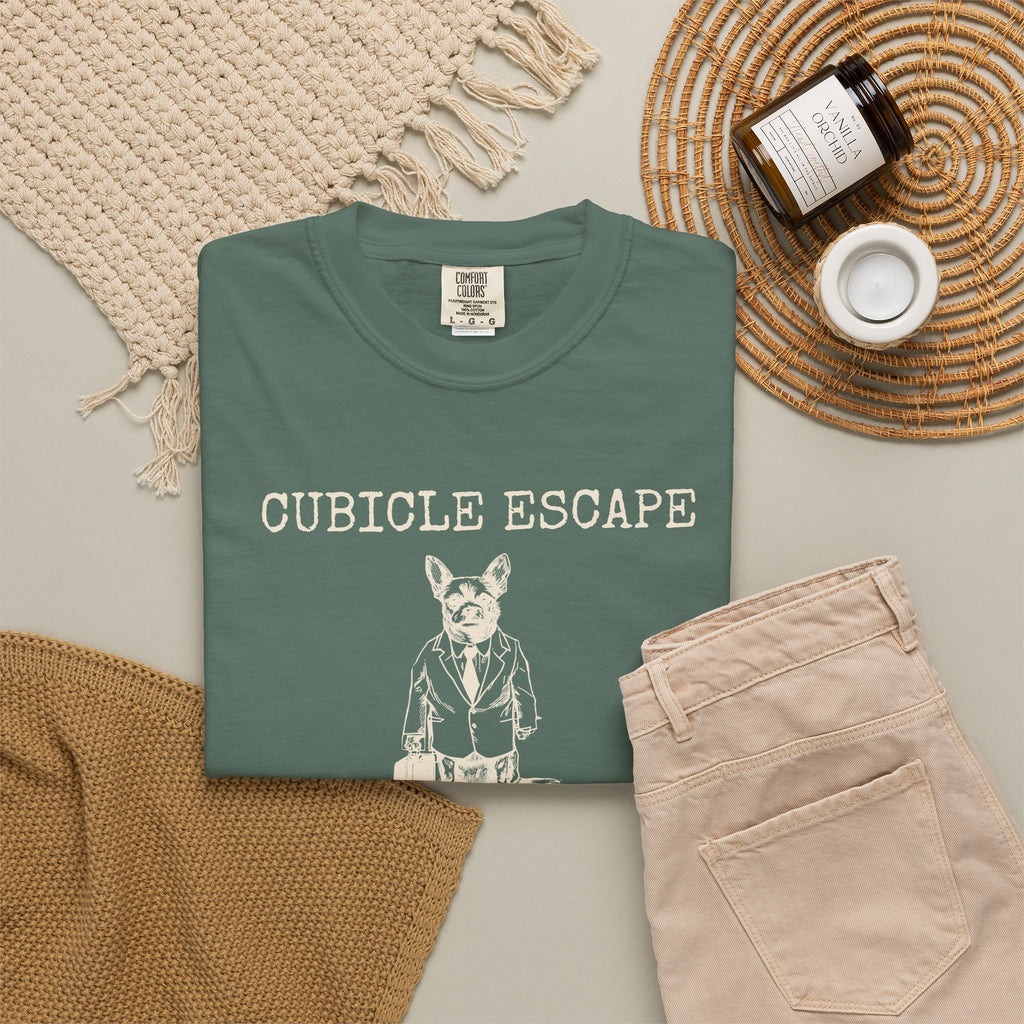 Dog Lover Work Shirt - Cubicle Escape Clocking Out to Walk My Dog