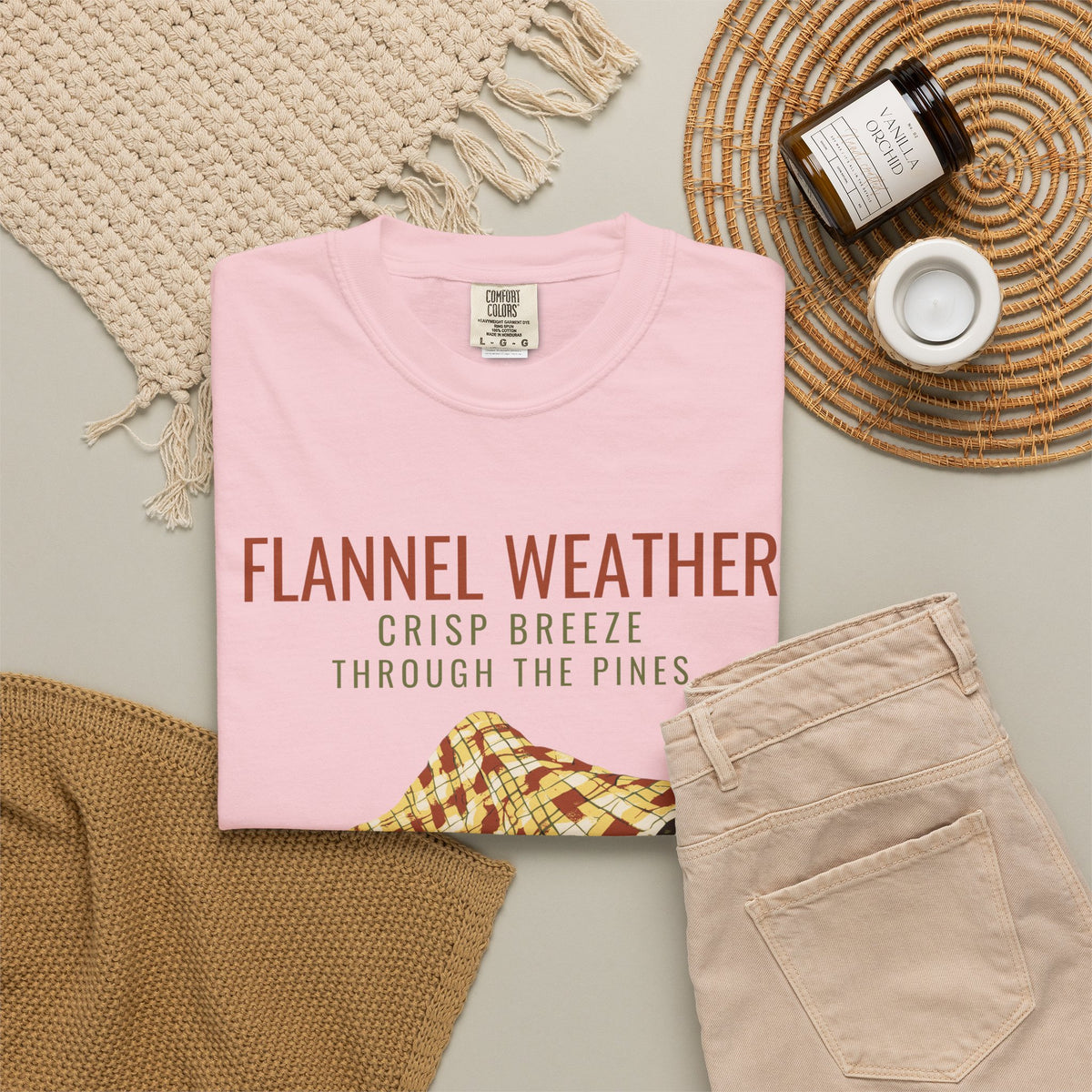 Fall Cabin Shirt - Flannel Weather Crisp Breeze Through the Pines
