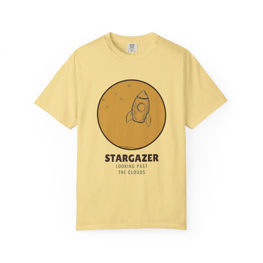 Stargazer Rocket Shirt - Looking Past The Clouds Space Lover Tee