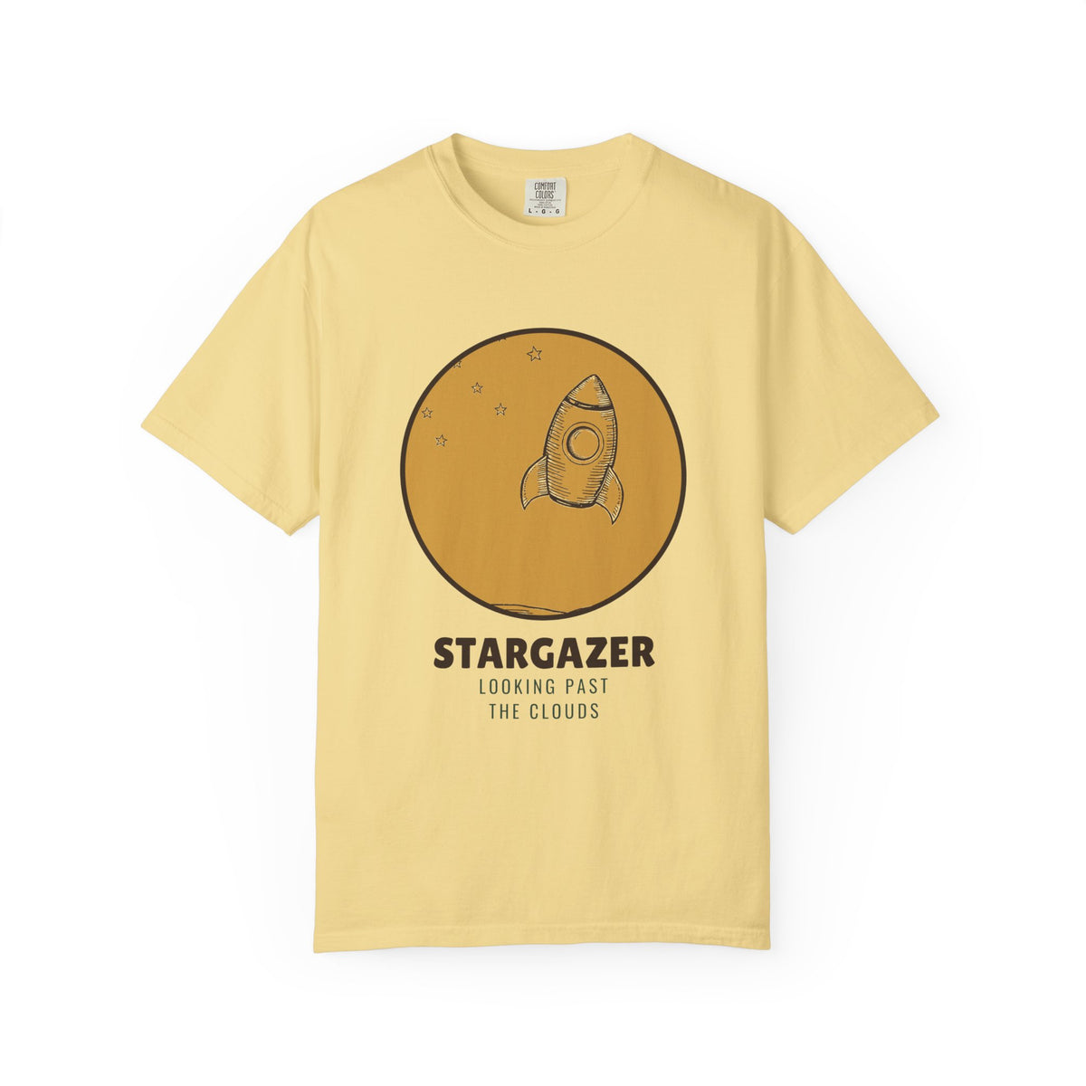 Stargazer Rocket Shirt - Looking Past The Clouds Space Lover Tee