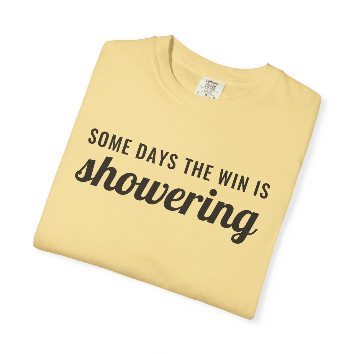 Mental Health Gift Shirt - Some Days the Win is Showering Tee