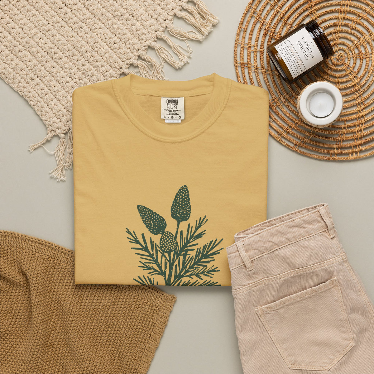 Funny Pine and Cone Shirt - Forest Imagery Winter Gift Tee