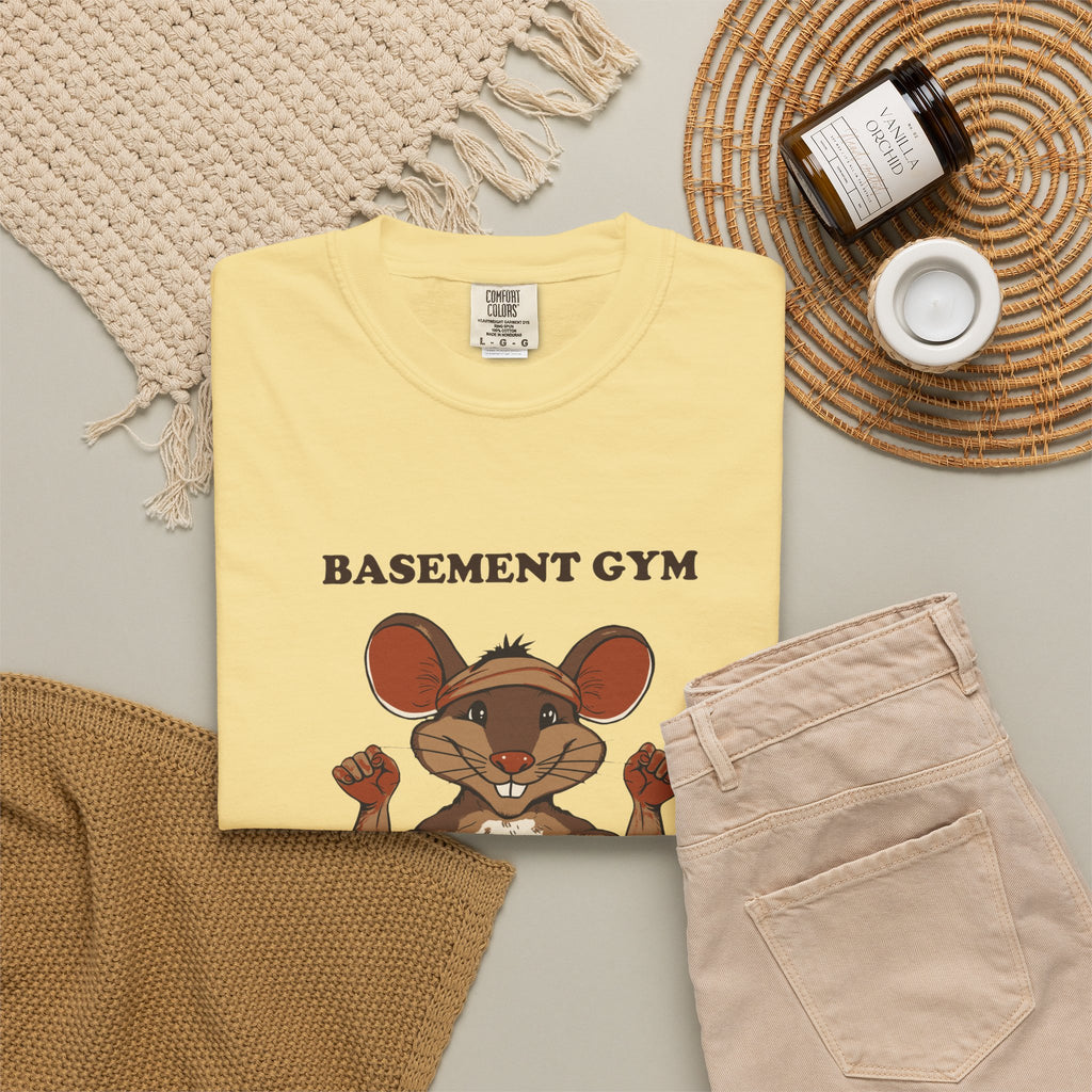 Gym Shirt - Basement Gym Chalk Dust And Barbell Rust Tee