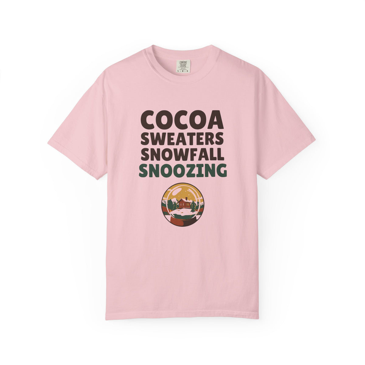 Cozy Christmas Shirt - Cocoa Sweaters Snowfall Snoozing Tee