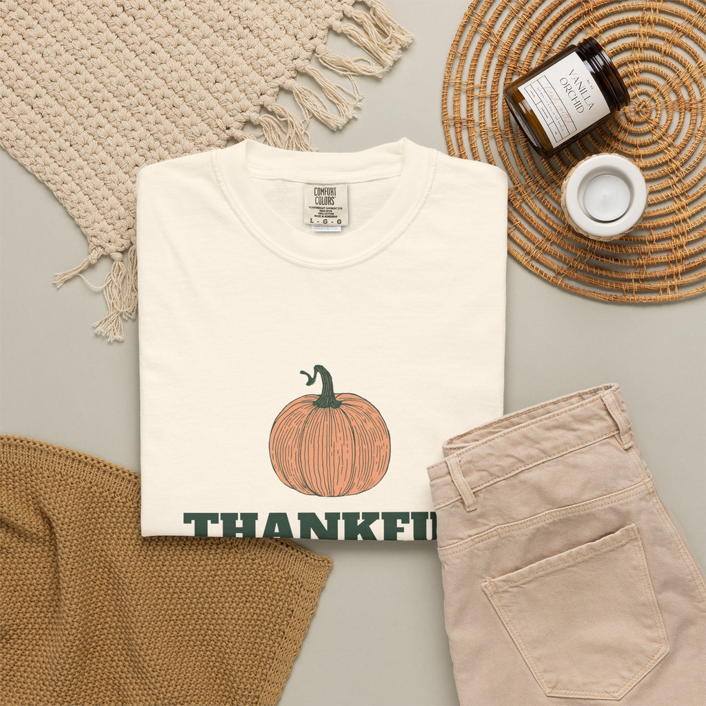 Thanksgiving Shirt - Thankful Grateful Exhausted Tee