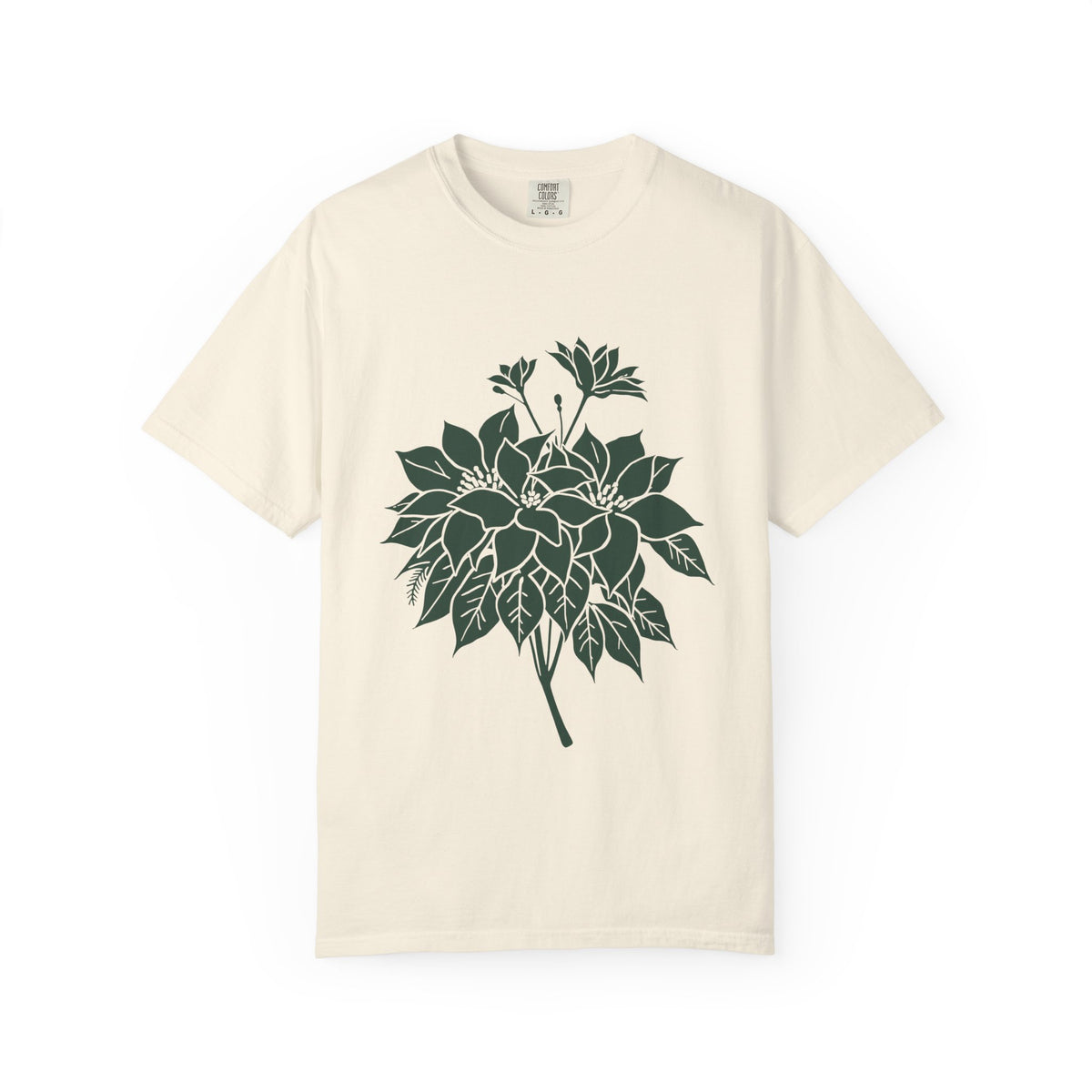 Botanical Illustration Christmas Shirt - Poinsettia Tee