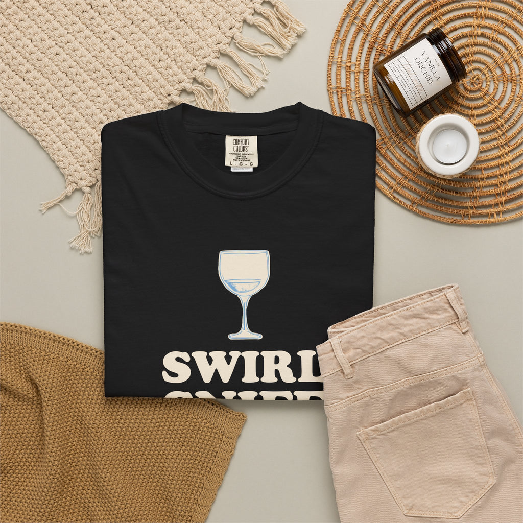 Wine Tasting Shirt - Swirl Sniff Sip Stumble Tee