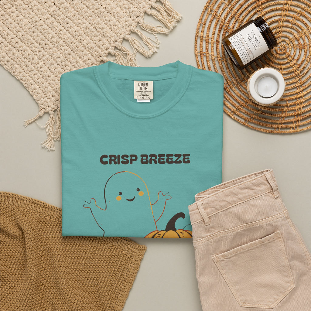 Spooky Season Shirt - Crisp Breeze Leaves Turning and Bones Rattling