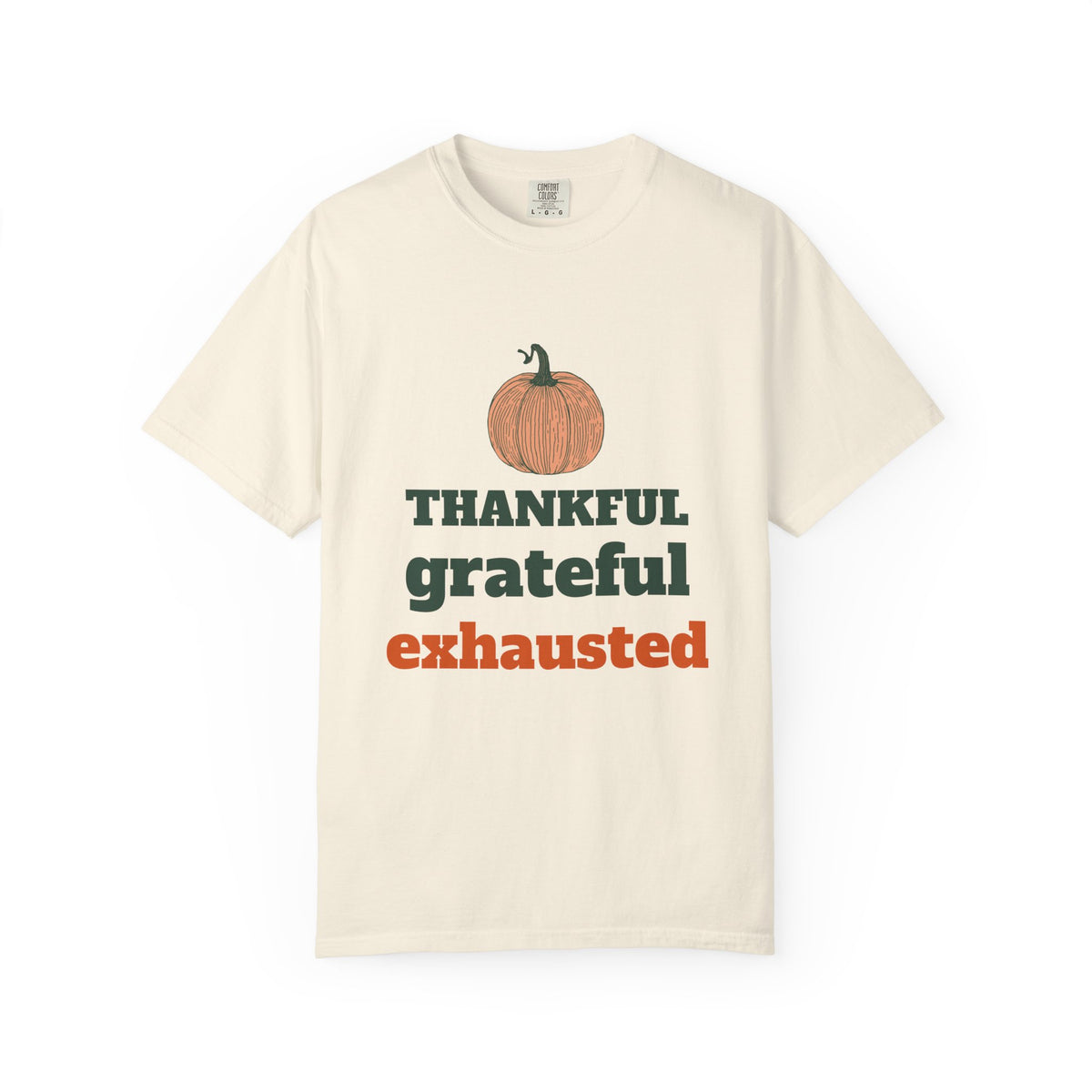 Thanksgiving Shirt - Thankful Grateful Exhausted Tee