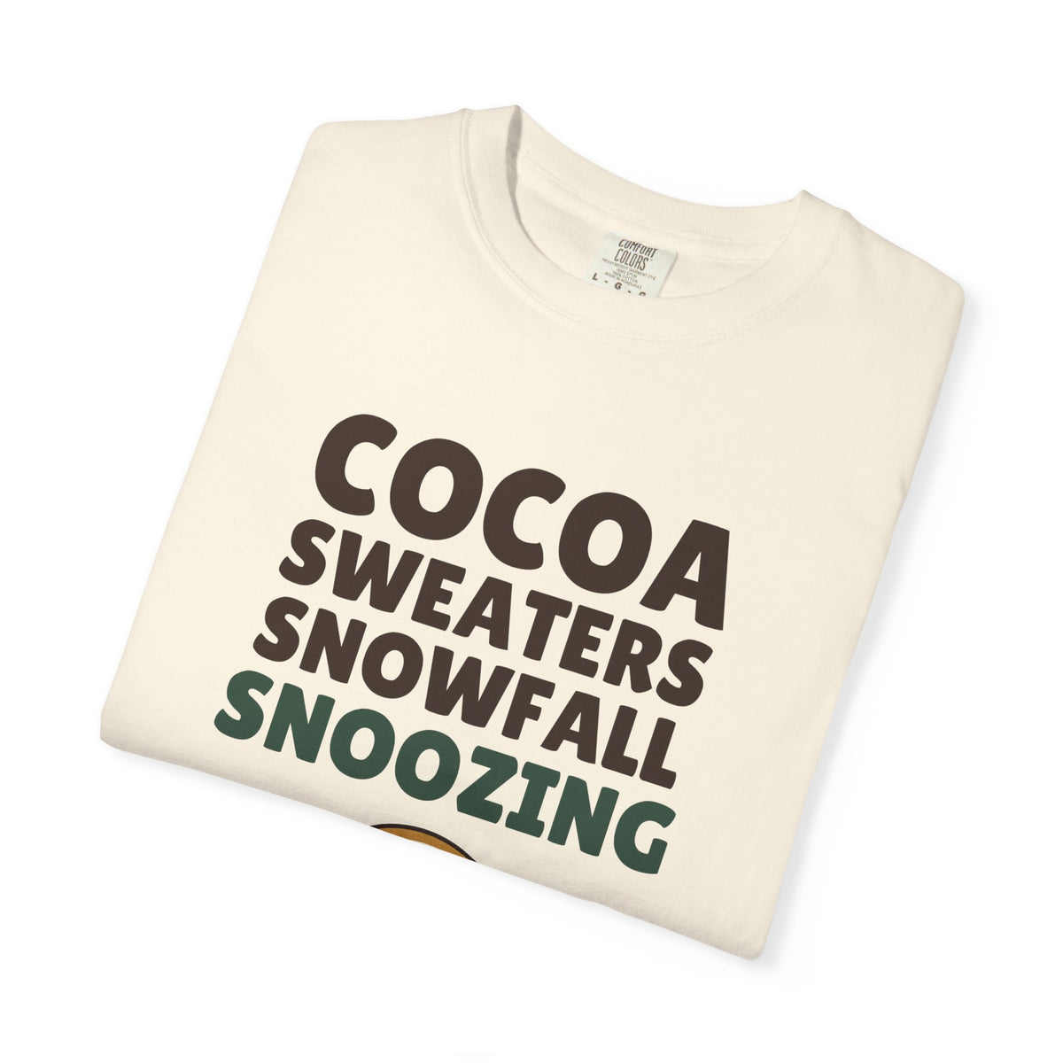 Cozy Christmas Shirt - Cocoa Sweaters Snowfall Snoozing Tee